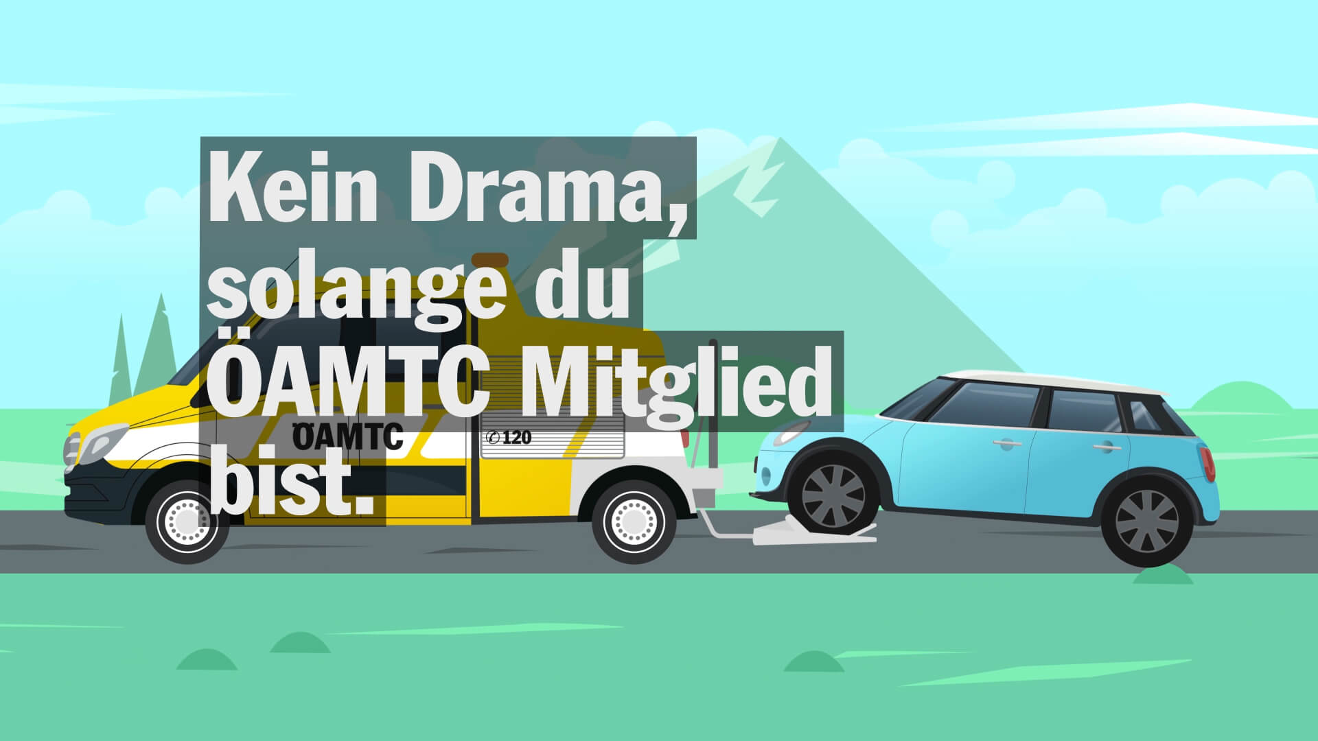 Bild5 aus animiertes Werbevideo ÖAMTC Auto wird abgeschleppt