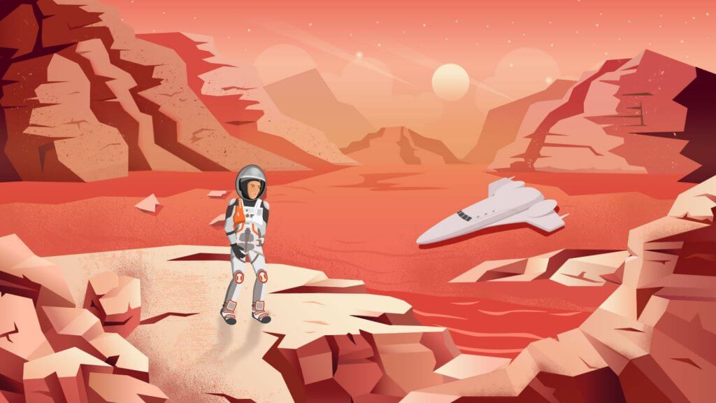 Titelbild ÖAMTC Animationsvideo Mars animierter Werbespot