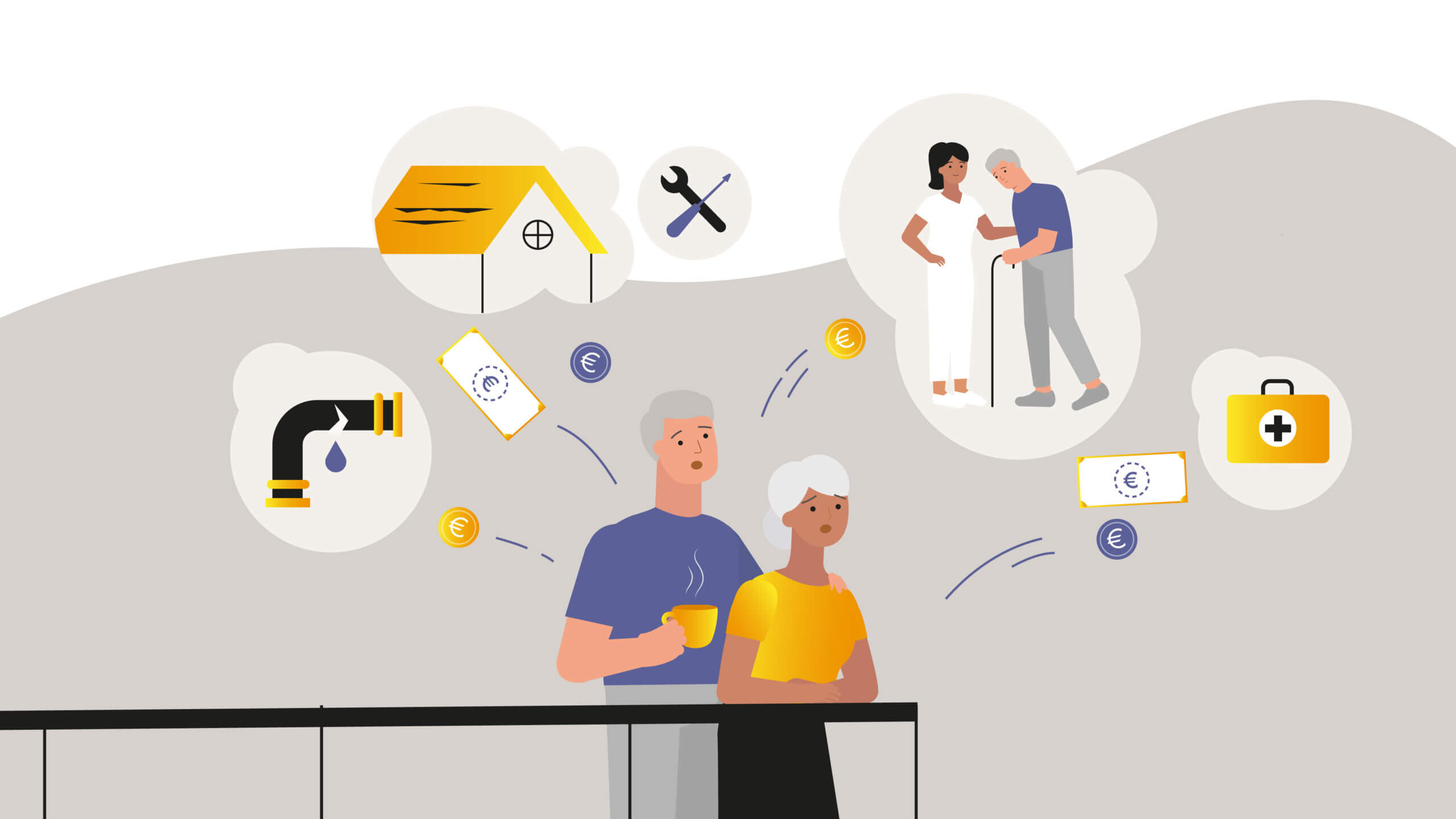 Grafik aus dem Erklärvideo finanzieller Polster in der Pension