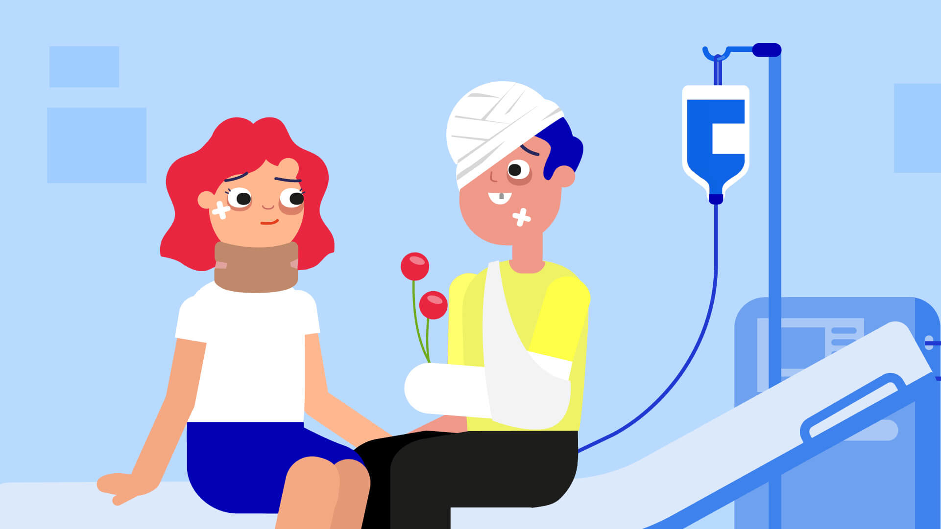 Illustration aus Erklärvideo Kuratorium Verkehrssicherheit Unfall