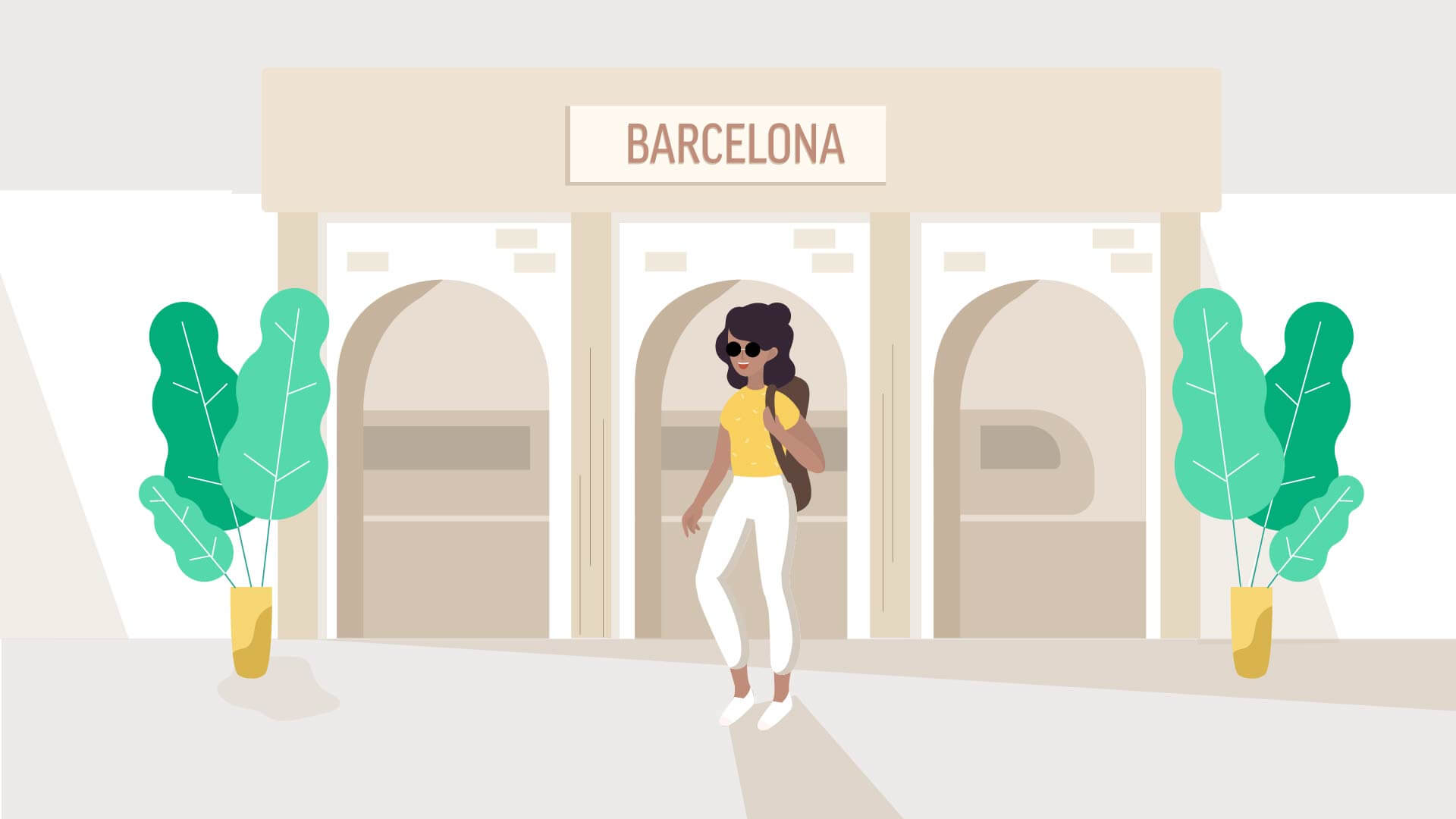 Illustration aus dem Erklärvideo zum Thema nachhaltig Reisen