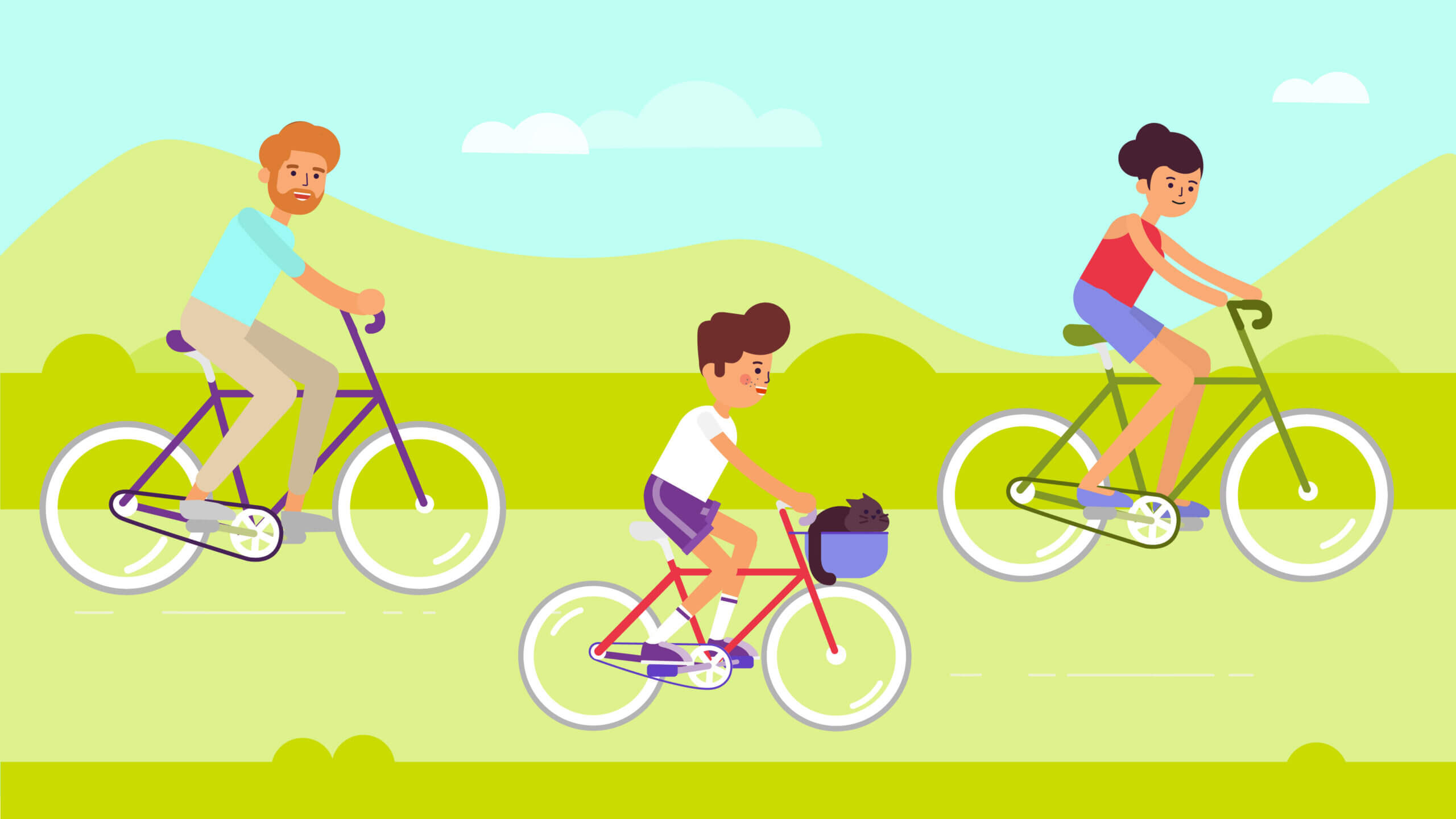 Titelbild aus dem Erklärvideo Hämophilie zeigt Kinder beim Radfahren