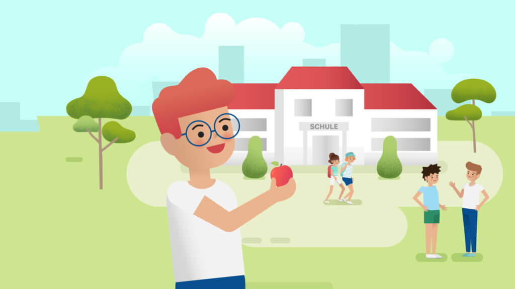 Titelbild aus dem Erklärvideo Richtige Ernährung für Kinder produziert für die AGES