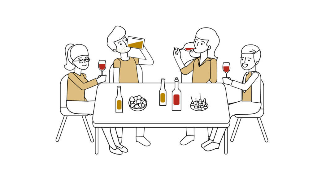 Titelbild für das Erklärvideo zum Thema Alkoholsucht